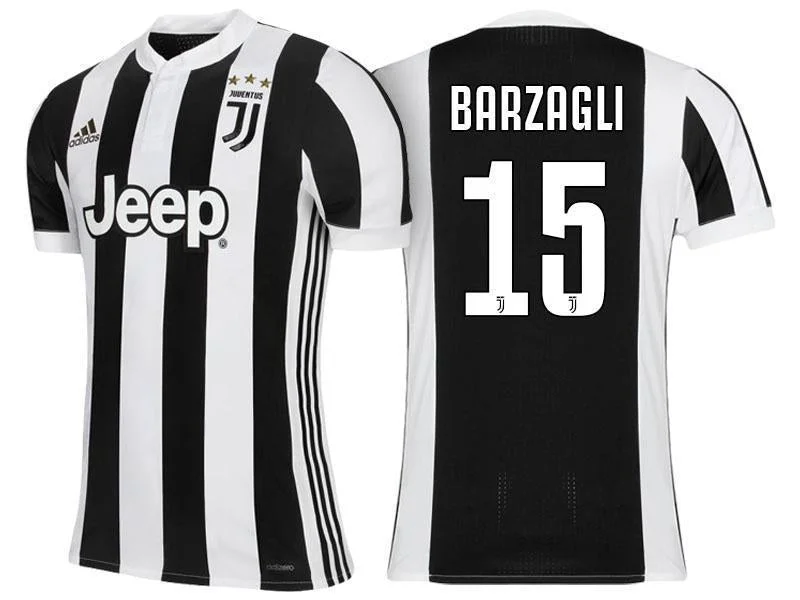 Men 15 Andrea Barzagli Jersey Home Soccer Juventus Jersey 2018 Serie A