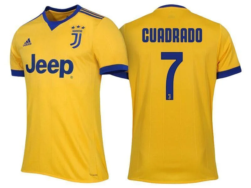 Men 7 Juan Cuadrado Jersey Away Soccer Juventus Jersey 2018 Serie A