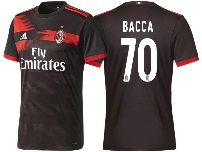 Men 70 Carlos Bacca Jersey Away Soccer AC Milan Jersey 2018 Serie A