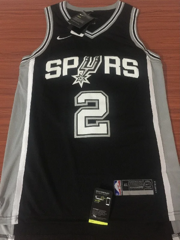 Men 2 Kawhi Leonard Jersey Black San Antonio Spurs Swingman Jersey