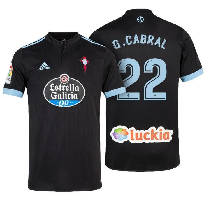 Men 22 Gustavo Daniel Cabral Jersey Soccer Celta de Vigo Jersey 2018 LaLiga