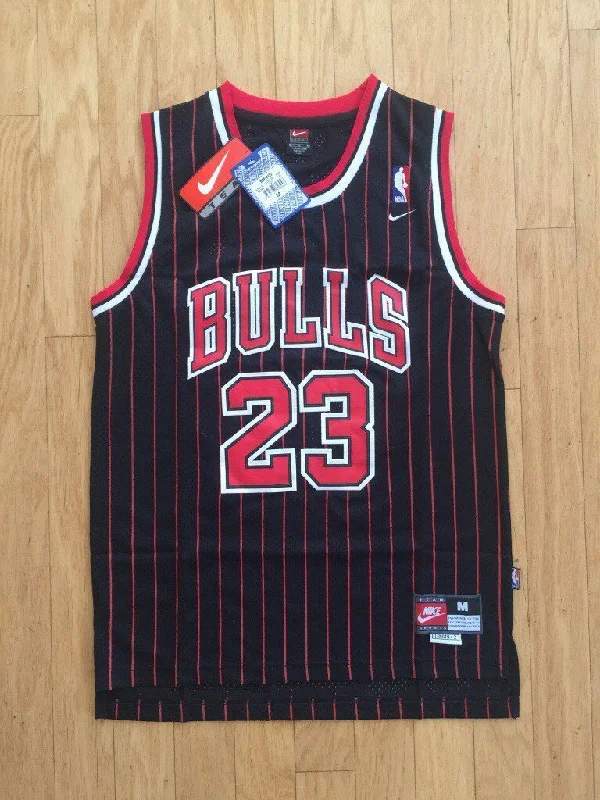 Men Chicago Bulls 23 Michael Jordan Jersey Black Red Fanatics