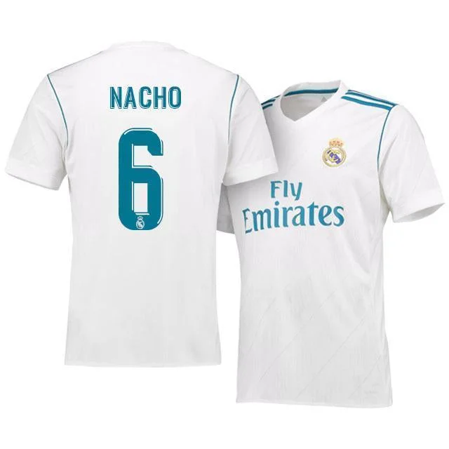 Men 6 Nacho Jersey Soccer Real Madrid Jersey 2018 LaLiga