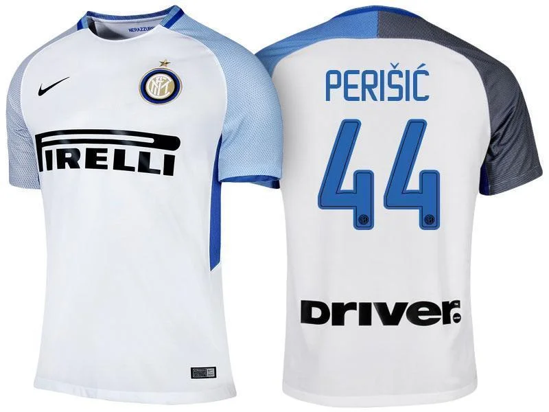 Men 44 Ivan Perisic Jersey Away Soccer Inter Milan FC Jersey 2018 Serie A