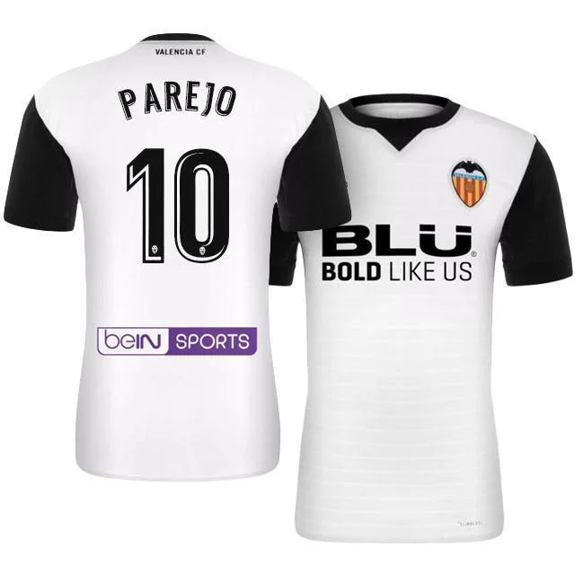 Men 10 Daniel Parejo Jersey Soccer Valencia Jersey 2018 LaLiga