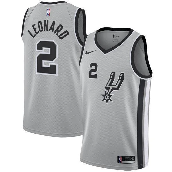 Men 2 Kawhi Leonard Jersey Gray San Antonio Spurs Swingman Fanatics version