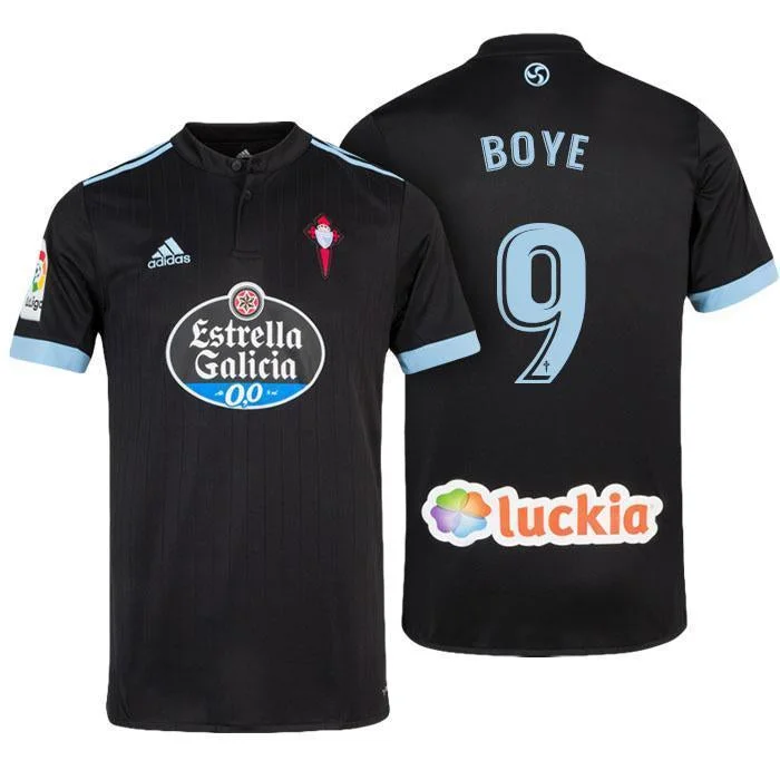 Men 9 Lucas Boye Jersey Soccer Celta de Vigo Jersey 2018 LaLiga