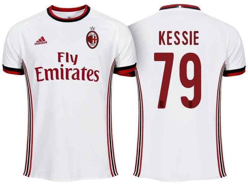 Men 79 Franck Kessie Jersey Away Soccer AC Milan Jersey 2018 Serie A