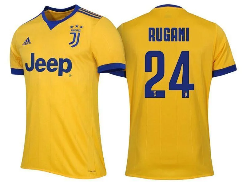 Men 24 Daniele Rugani Jersey Away Soccer Juventus Jersey 2018 Serie A