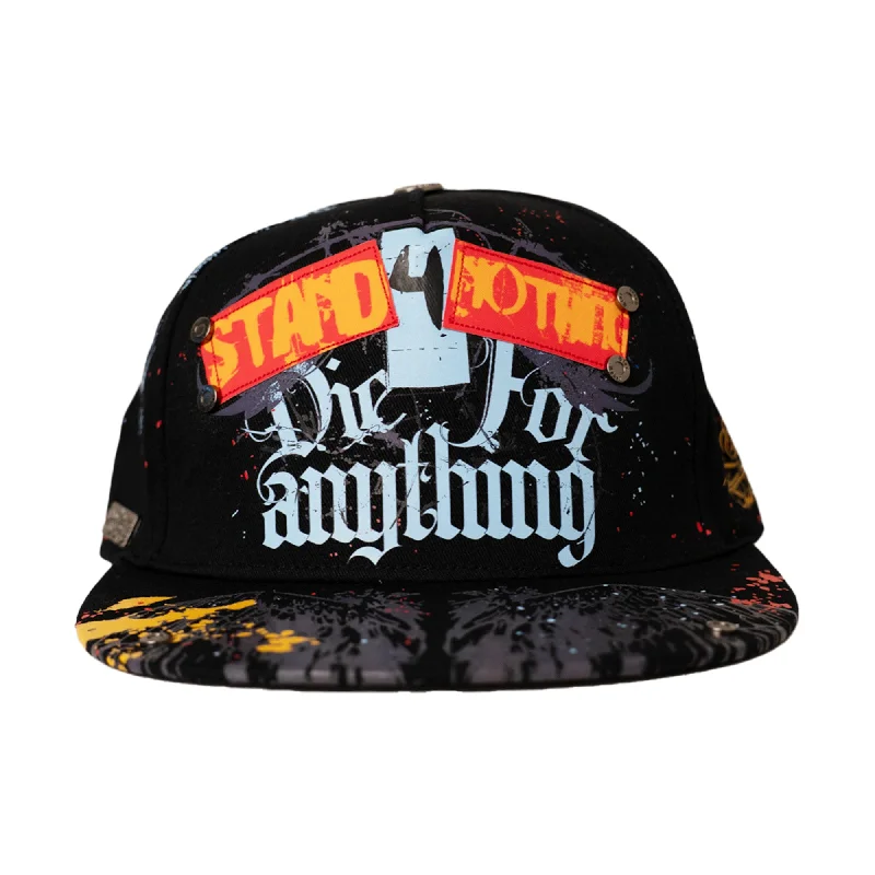 BLAC LABEL STAND FOR NOTHING SNAPBACK HAT (BLACK)