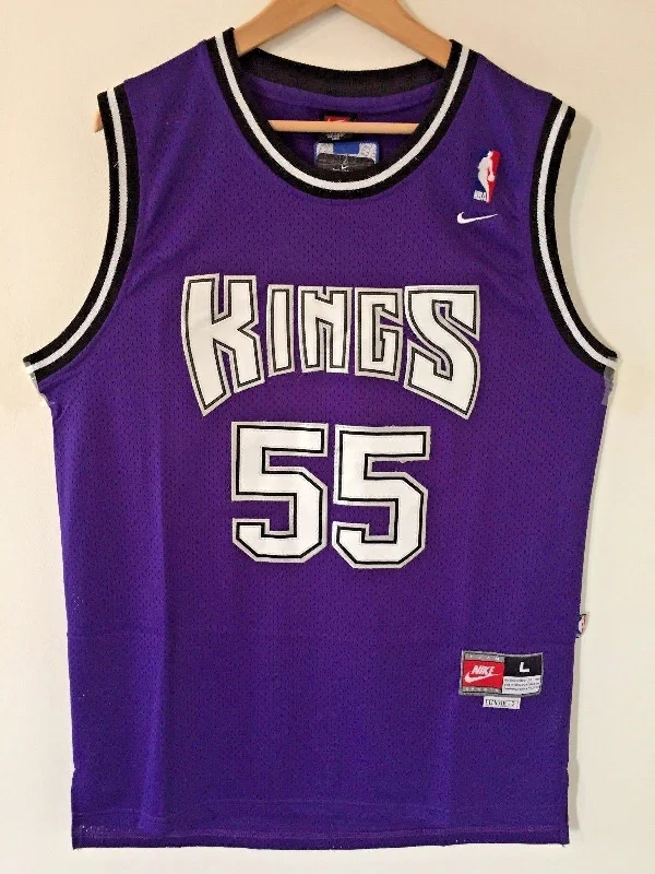 Men 55 Jason Williams Jersey Purple Sacramento Kings Throwback Swingman