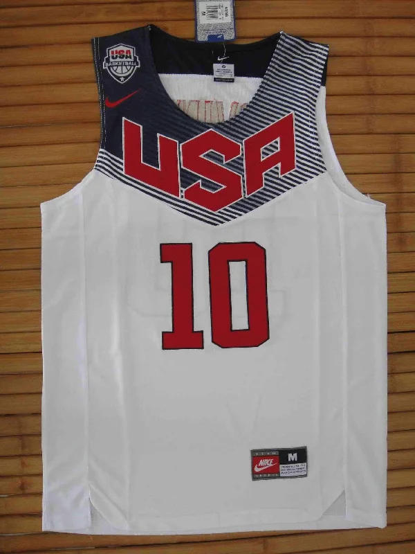 Men 10 Kyrie Irving Jersey White Team USA Swingman Fanatics