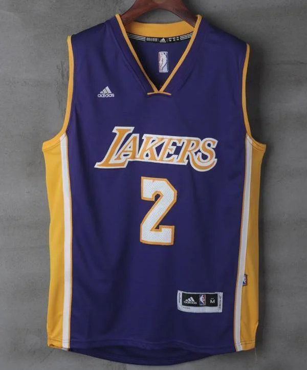 Men 2 Lonzo Ball Swingman Jersey Purple Los Angeles Lakers Jersey Swingman