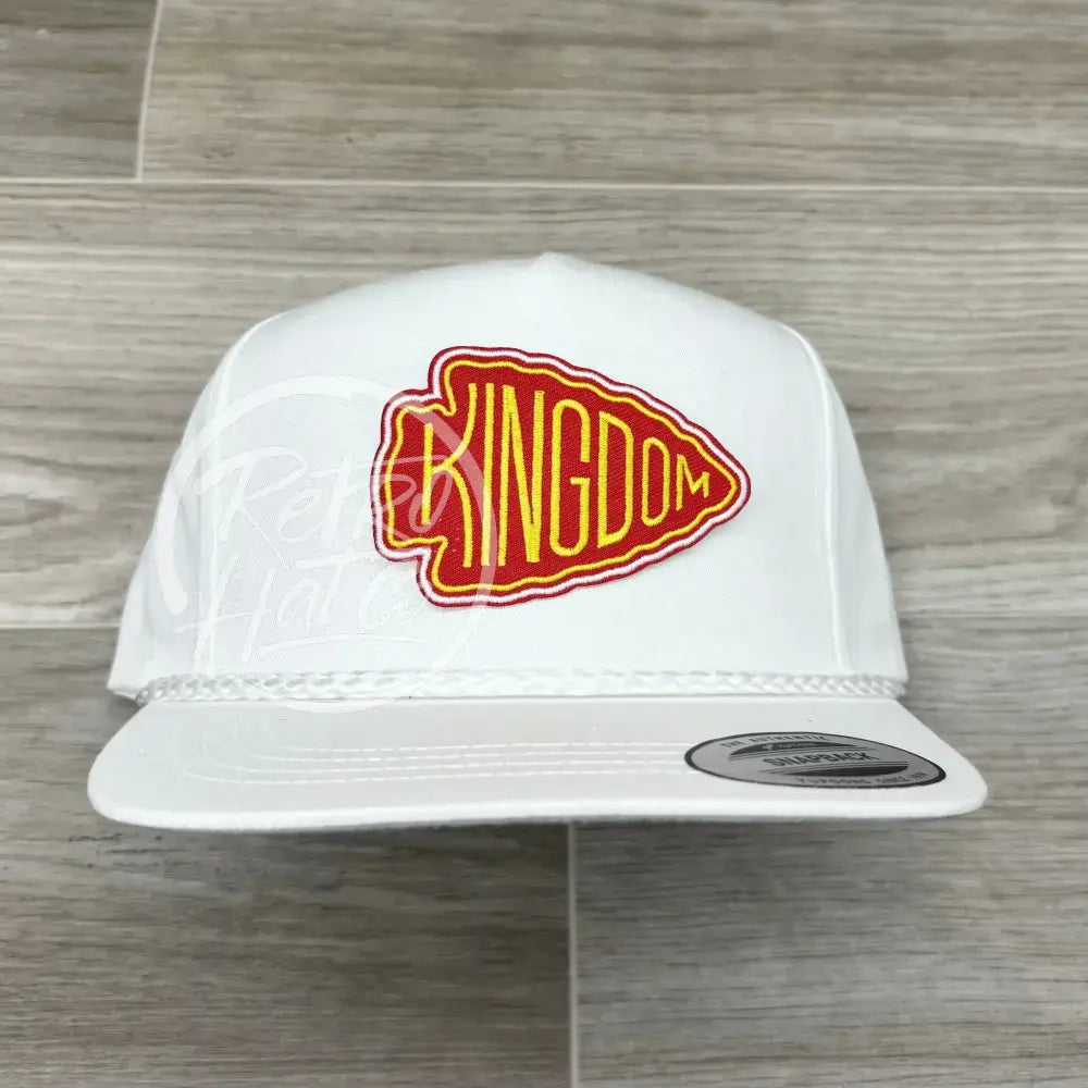 Kansas City Chiefs Kingdom Patch on White Classic Rope Hat