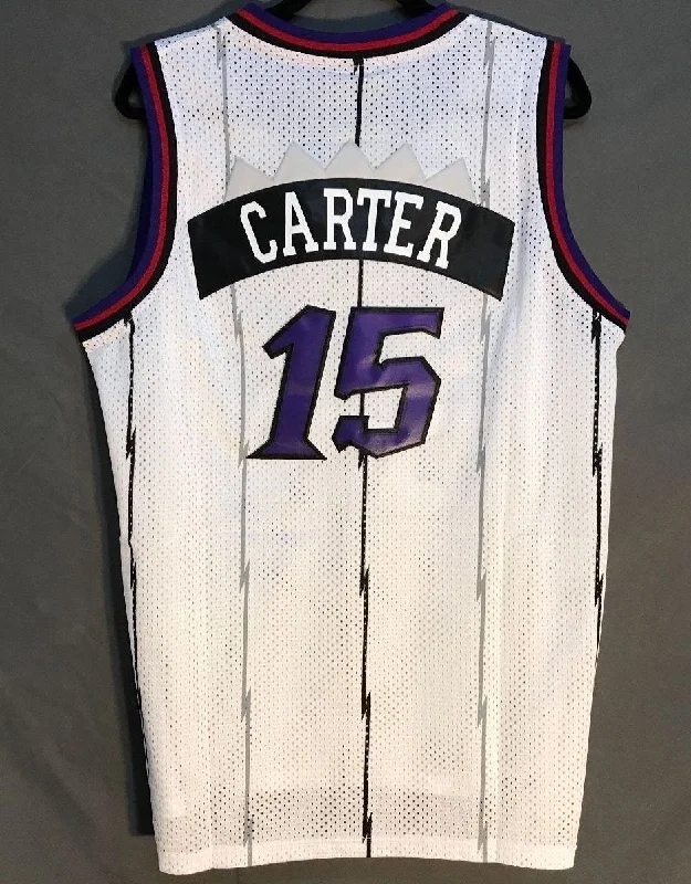 Men 15 Vince Carter Jersey White Toronto Raptors Throwback Swingman