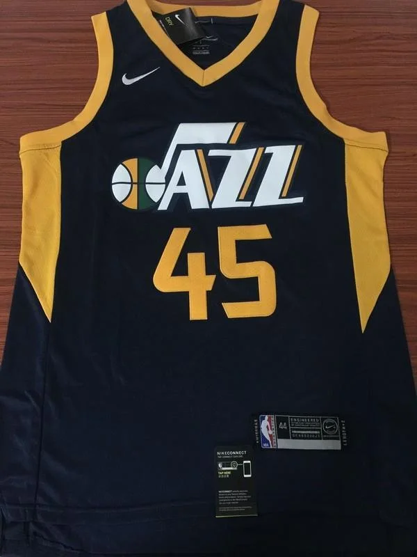 Men 45 Donovan Mitchell Utah Jazz Jersey Navy Blue Fanatics Swingman