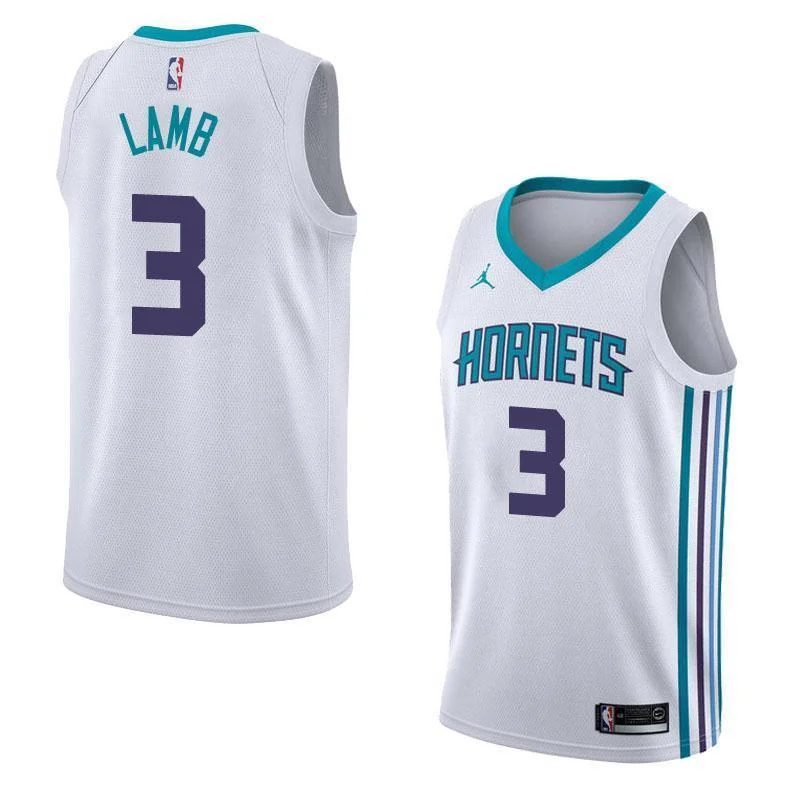 Men 3 Jeremy Lamb White Charlotte Hornets Jersey Fanatics