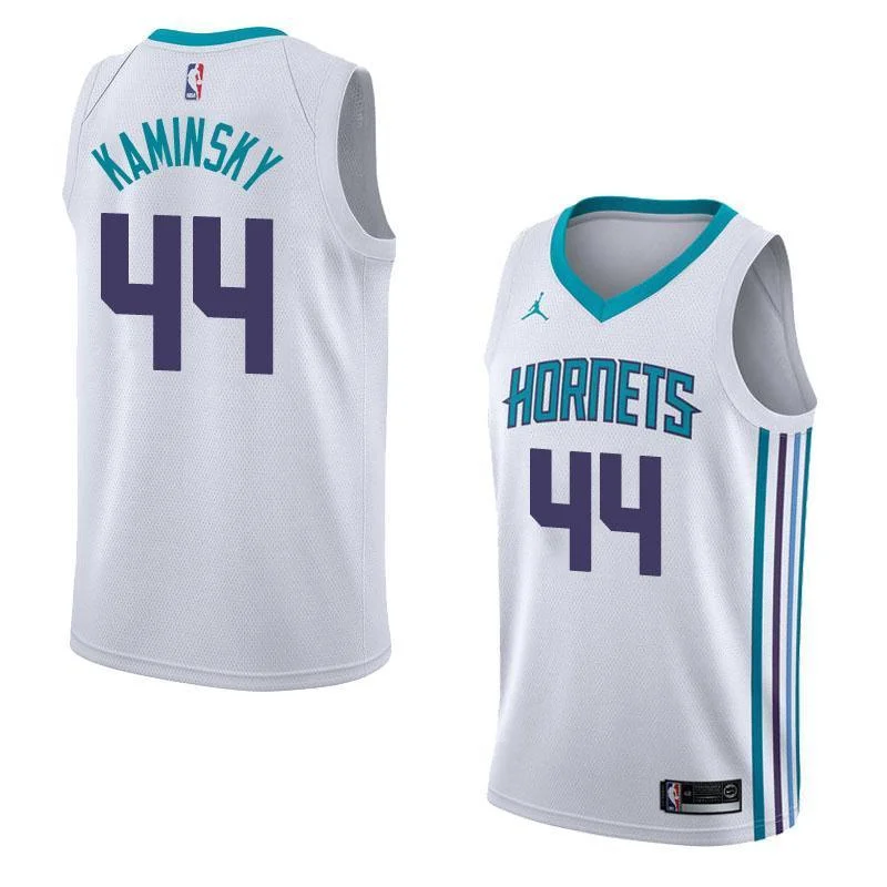 Men 44 Frank Kaminsky Jersey White Charlotte Hornets Jersey Fanatics