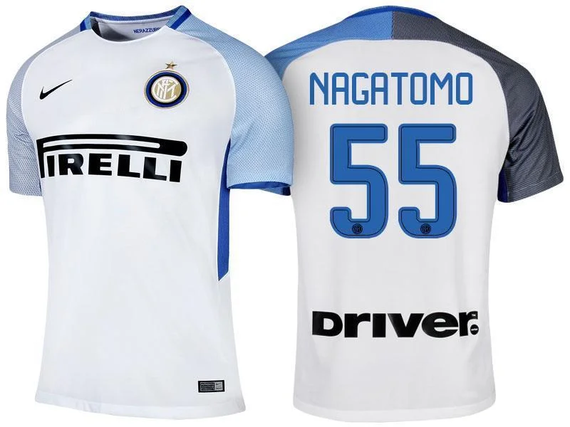 Men 55 Yuto Nagatomo Jersey Away Soccer Inter Milan FC Jersey 2018 Serie A