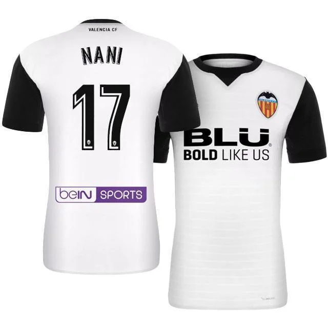 Men 17 Nani Jersey Soccer Valencia Jersey 2018 LaLiga