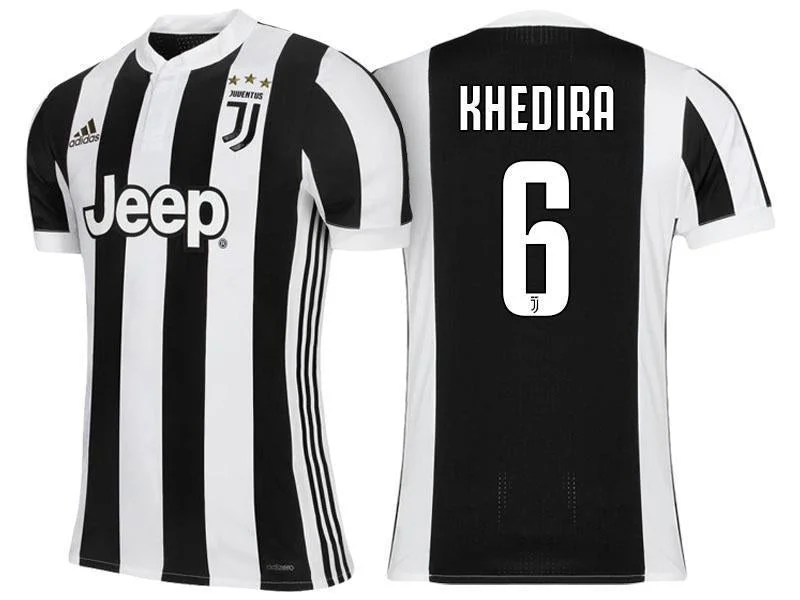 Men 6 Sami Khedira Jersey Home Soccer Juventus Jersey 2018 Serie A