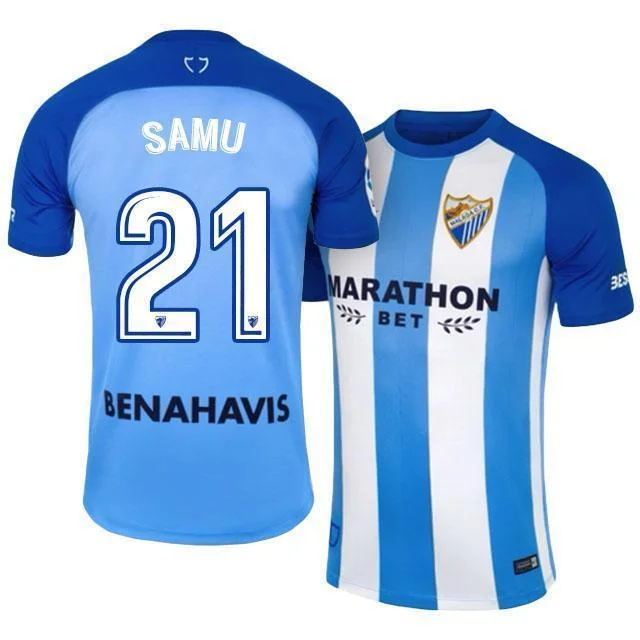 Men 21 Samuel Garcia Sanchez Jersey Soccer Malaga CF Jersey 2018 LaLiga