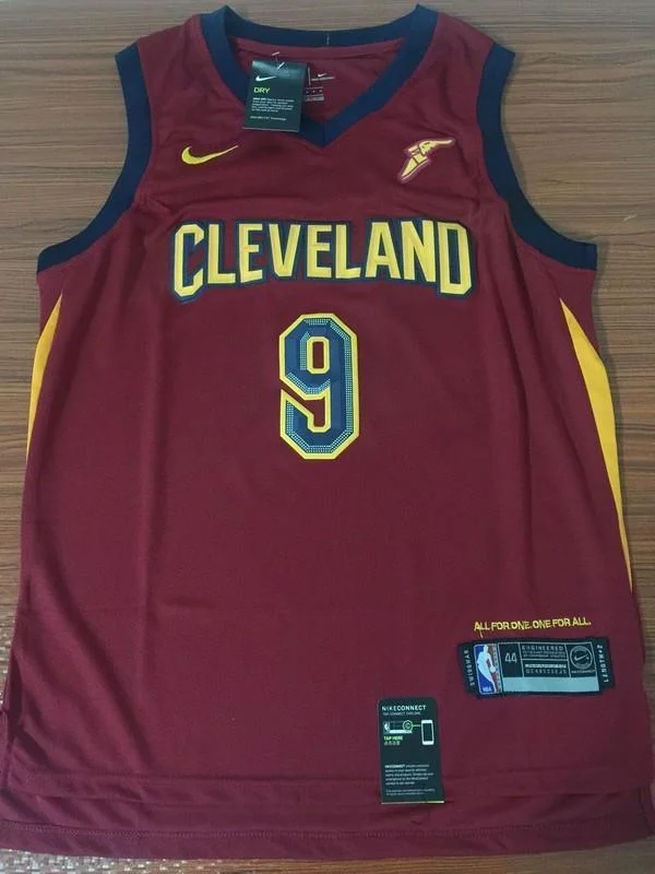 Men CAVS 9 Dwyane Wade Jersey Red Cleveland Cavaliers Fanatics Icon edition