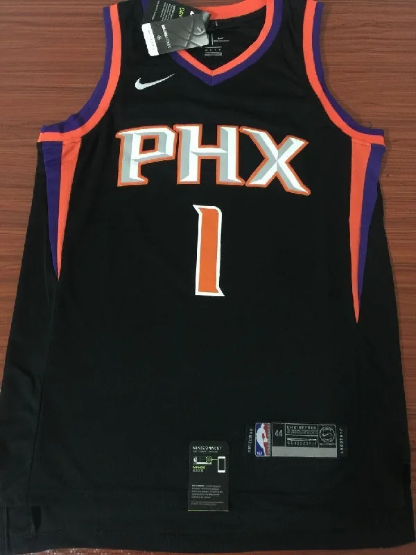 Men 1 Devin Booker Jersey Black Phoenix Suns Jersey Fanatics Swingman