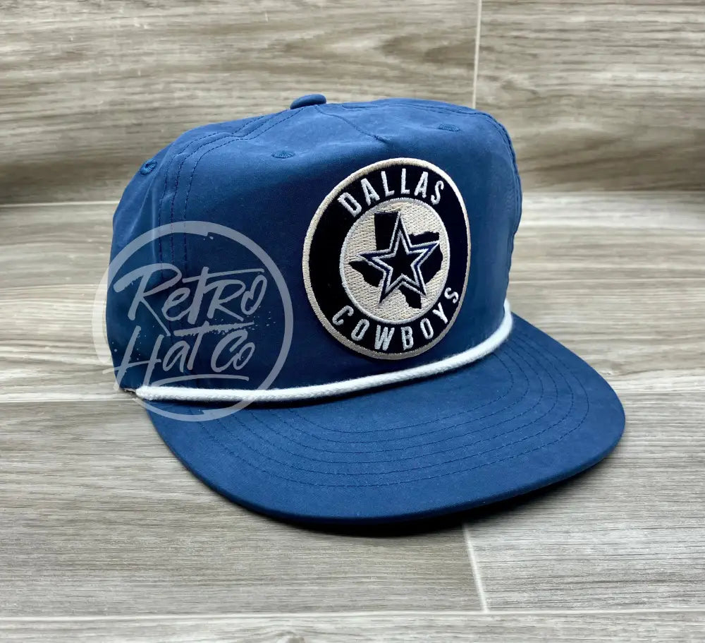 Retro Dallas Cowboys Crest on Blue Poly Rope Hat