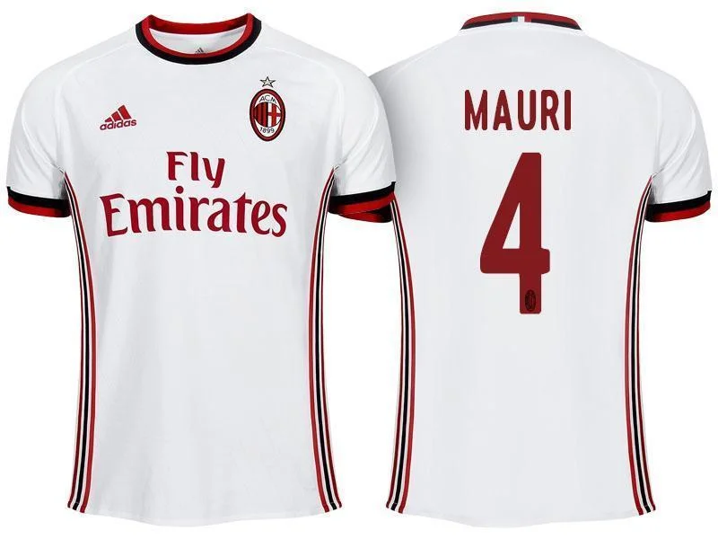 Men 4 Jose Mauri Jersey Away Soccer AC Milan Jersey 2018 Serie A