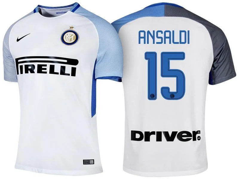 Men 15 Cristian Ansaldi Jersey Away Soccer Inter Milan FC Jersey 2018 Serie A