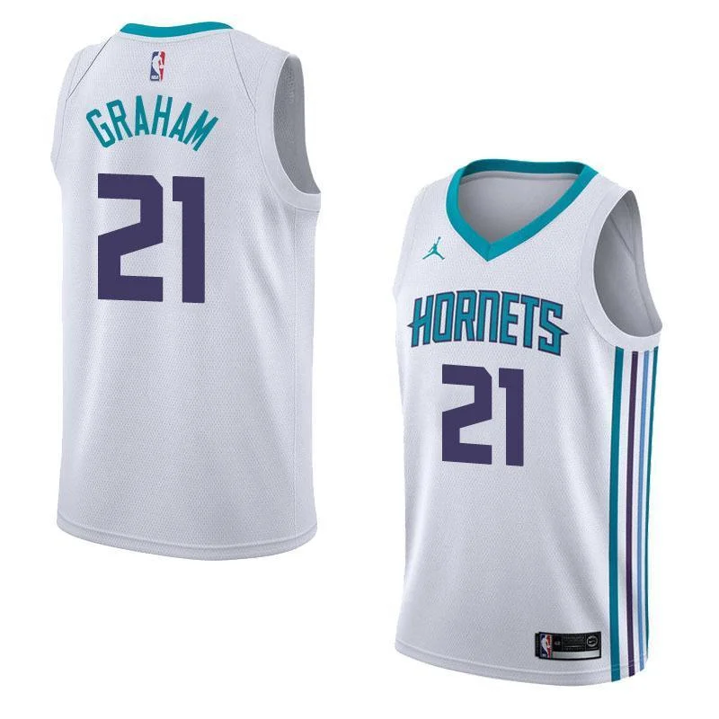 Men 21 Treveon Graham White Charlotte Hornets Jersey Fanatics