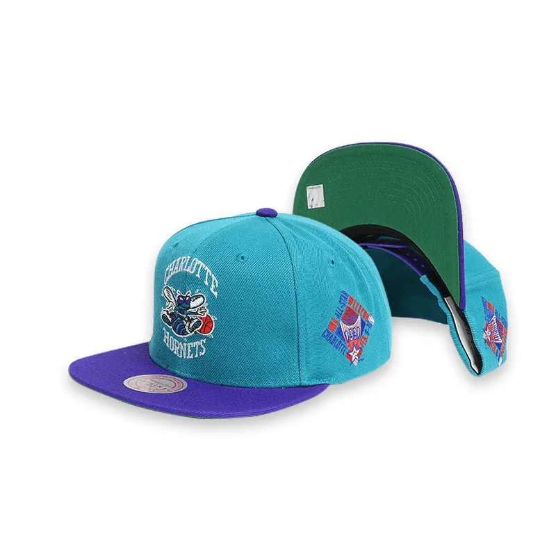 [6HSSMM20272-CHOTLPR] Charlotte Hornets NBA All Star Teal Men's Snapback