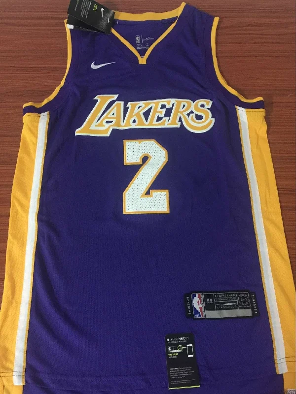 Men 2 Lonzo Ball Jersey Purple Los Angeles Lakers Jersey Swingman Fanatics