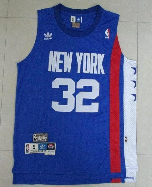 Men 32 Julius Erving Jersey New York Nets Blue Hardwood Classic