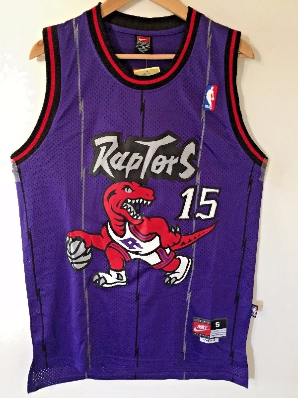 Men 15 Vince Carter Jersey Purple Toronto Raptors Throwback Swingman