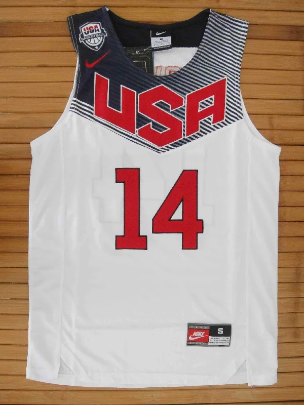 Men 14 Anthony Davis Jersey White Team USA Swingman Fanatics