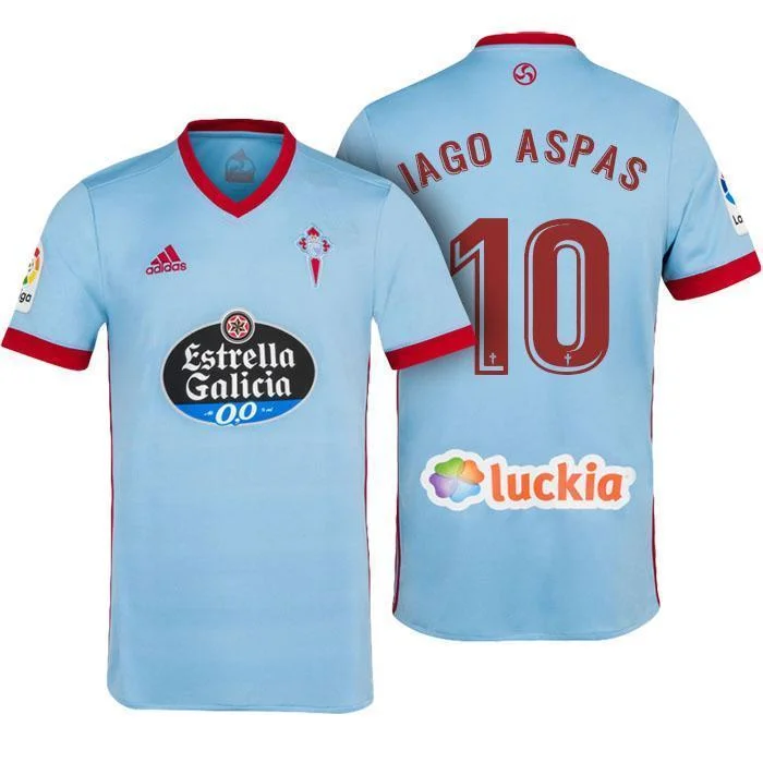 Men 10 Iago Aspas Juncal Jersey Soccer Celta de Vigo Jersey 2018 LaLiga