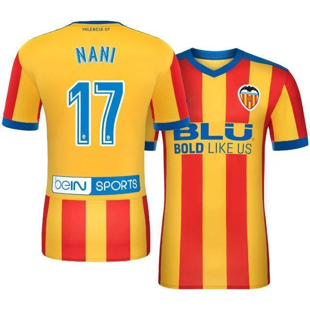 Men 17 Nani Jersey Soccer Valencia Jersey 2018 LaLiga