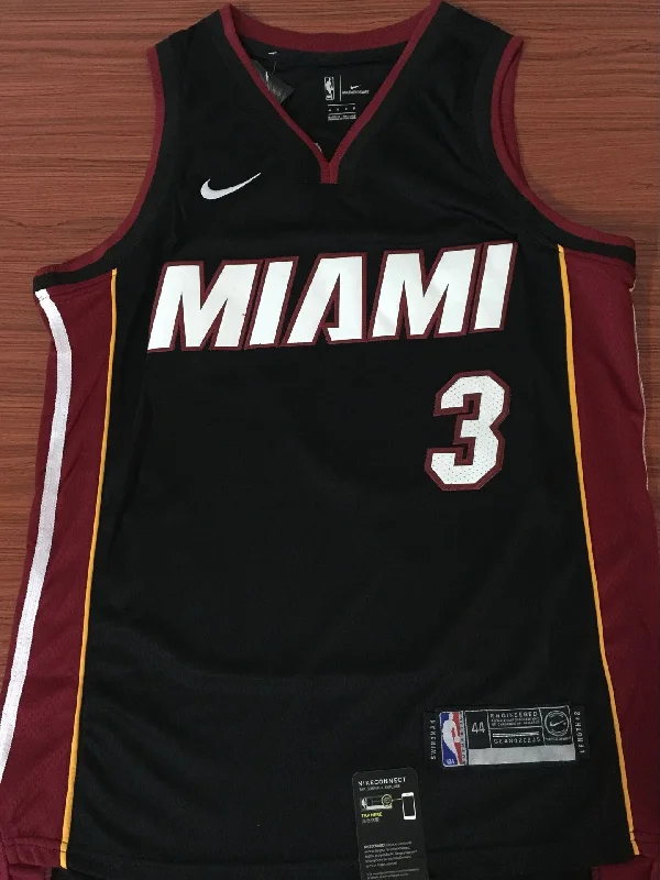 Men 3 Dwyane Wade Jersey Black Miami Heat Swingman Jersey Fanatics