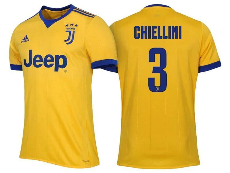 Men 3 Giorgio Chiellini Jersey Away Soccer Juventus Jersey 2018 Serie A