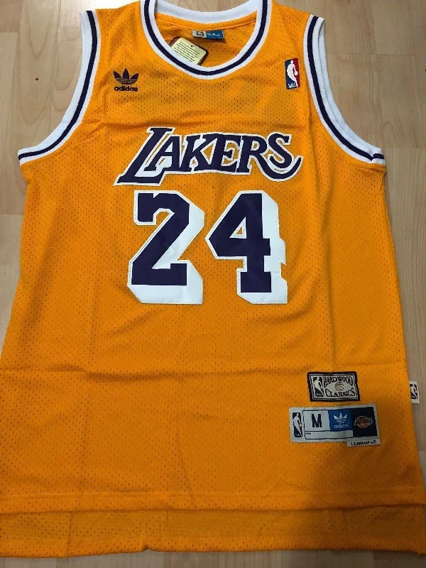 Men 24 Kobe Bryant Jersey Yellow Los Angeles Lakers Swingman Jersey