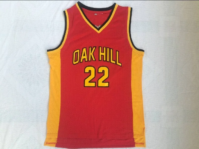 Men 22 Carmelo Anthony Jersey Red Oak Hill Swingman Jersey Fanatics