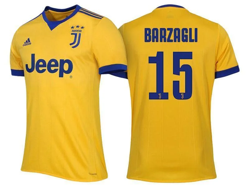 Men 15 Andrea Barzagli Jersey Away Soccer Juventus Jersey 2018 Serie A