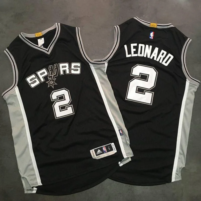 Men 2 Kawhi Leonard Jersey Black San Antonio Spurs Jersey Swingman Special