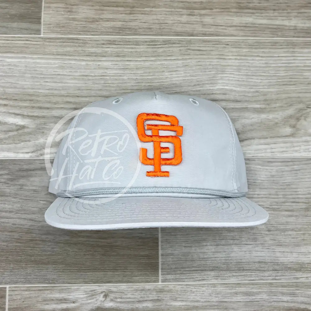 Vintage 90s San Francisco Giants Patch on Smoke Gray Retro Rope Hat