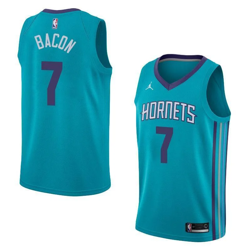 Men 7 Dwayne Bacon Jersey Blue Charlotte Hornets Jersey Fanatics