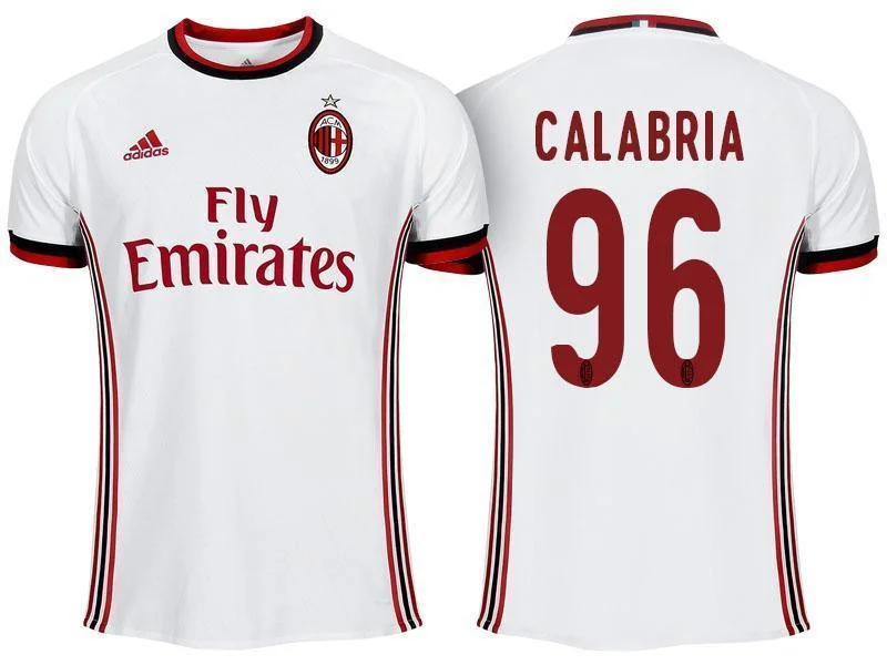 Men 96 Davide Calabria Jersey Away Soccer AC Milan Jersey 2018 Serie A