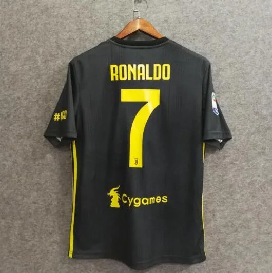 Men 7 Cristiano Ronaldo Jersey Away Soccer Juventus Jersey 2019 Serie A