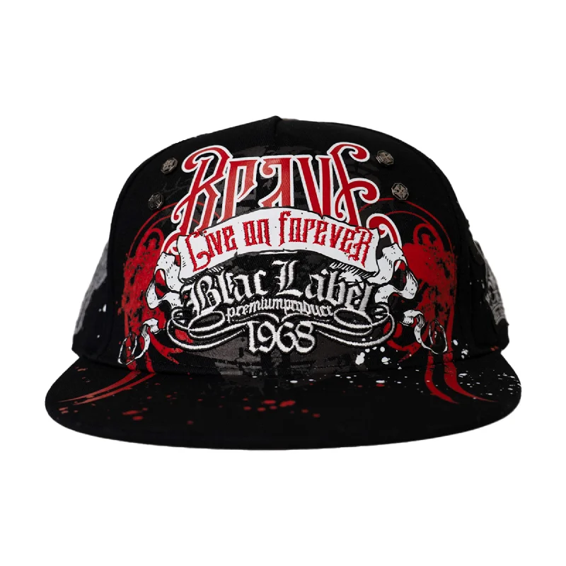 BLAC LABEL BRAVE SNAPBACK HAT (BLACK)